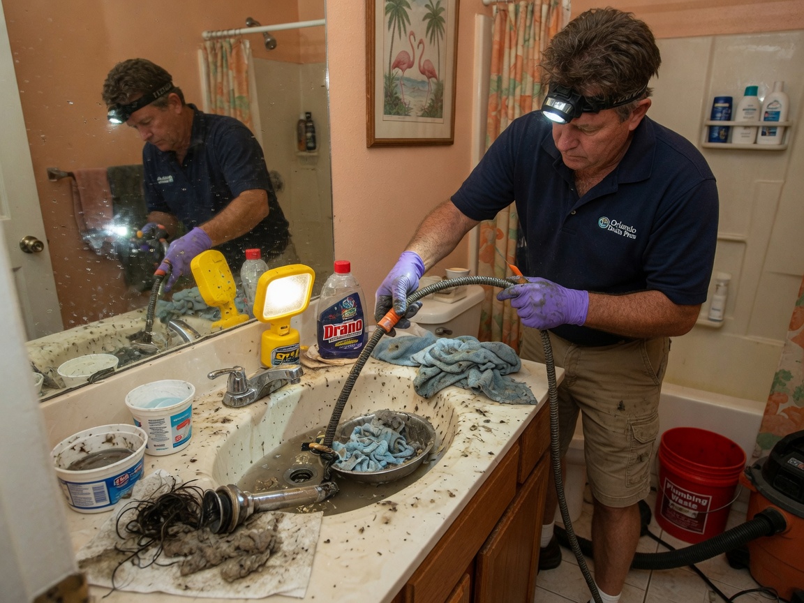 Clogged Bathroom Sink in Orlando